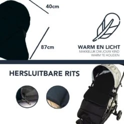 Achaté Voetenzak - Voor Kinderwagen Of Stoeltje – Baby Slaapzak - Autostoel - Zwart -Babyproducten Promotie Winkel 1200x1200 2495