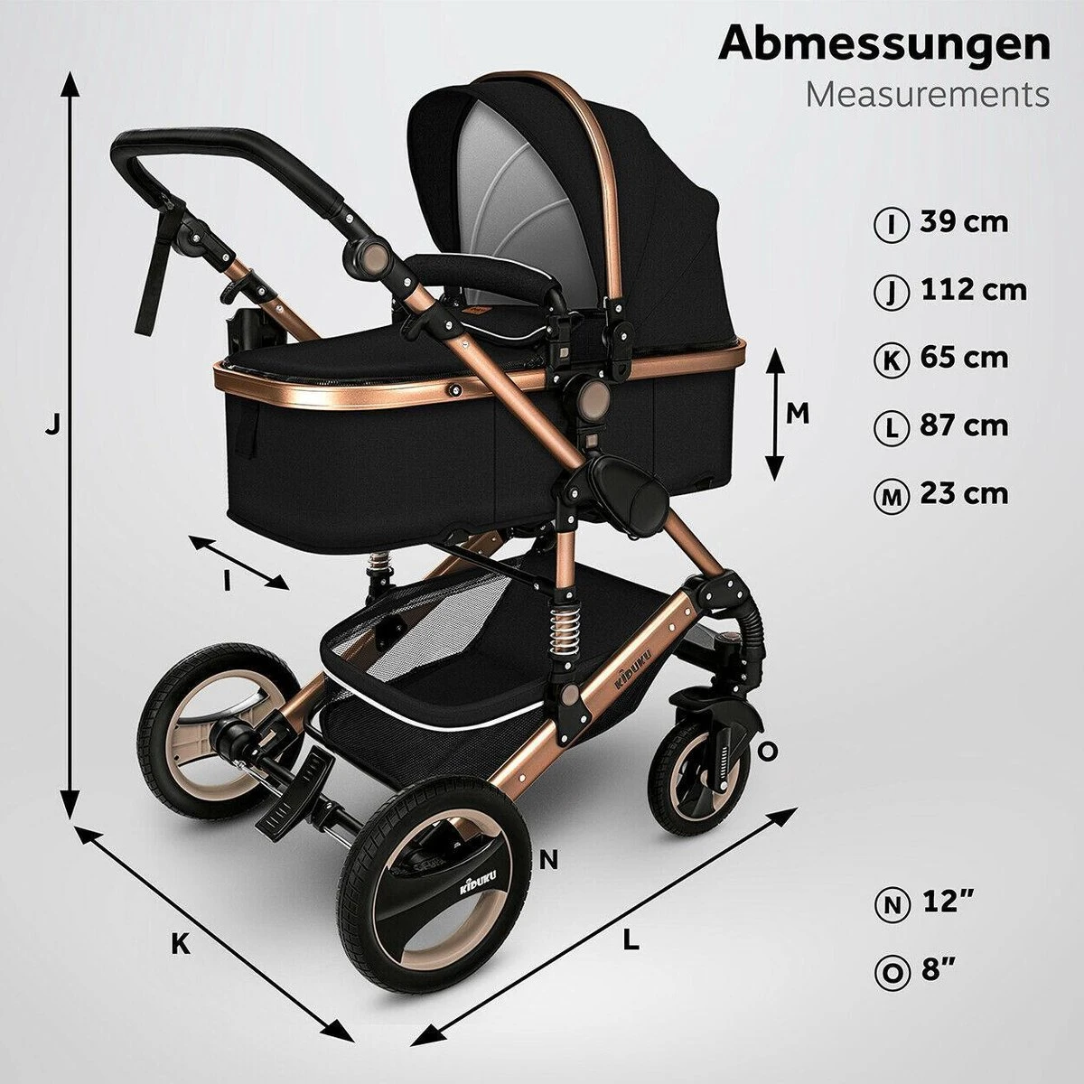 KIDUKU- 3 in 1 combi-kinderwagen- zwart/goud- buggy incl. autostoeltje-regenhoes- inklapbaar KIDUKU- 3 In 1 Combi-kinderwagen- Zwart/goud- Buggy Incl. Autostoeltje-regenhoes- Inklapbaar -Babyproducten Promotie Winkel 1200x1200 2592