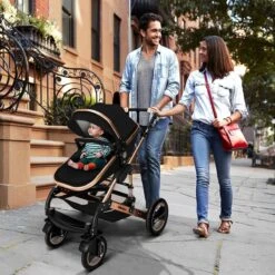 KIDUKU- 3 In 1 Combi-kinderwagen- Zwart/goud- Buggy Incl. Autostoeltje-regenhoes- Inklapbaar 3 KIDUKU- 3 In 1 Combi-kinderwagen- Zwart/goud- Buggy Incl. Autostoeltje-regenhoes- Inklapbaar -Babyproducten Promotie Winkel 1200x1200 2593