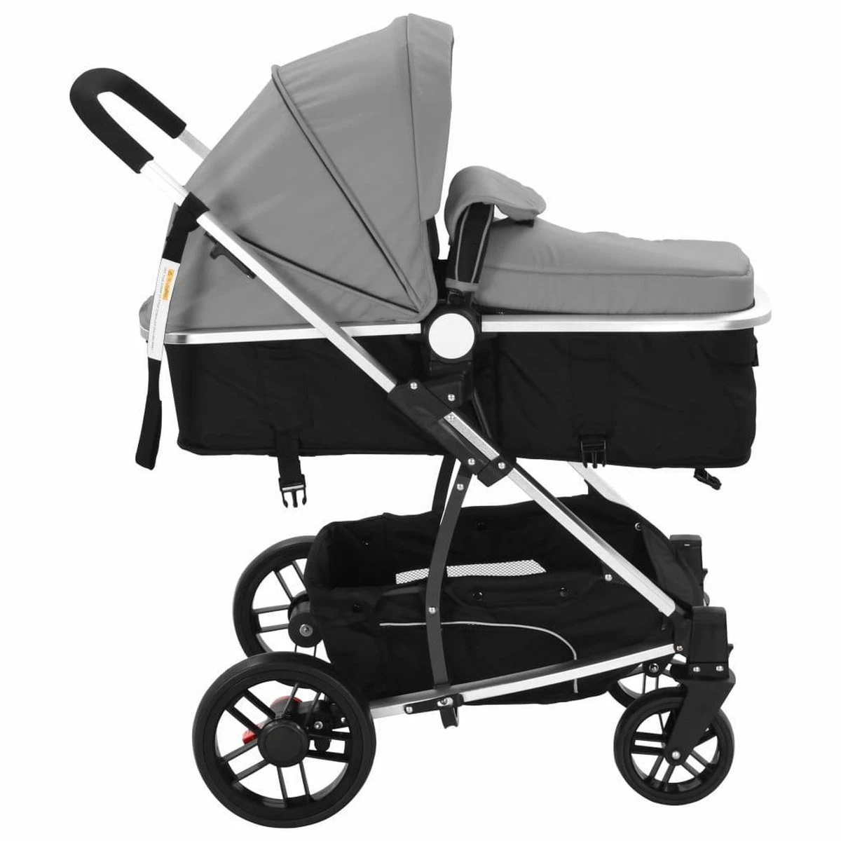 vidaXL Kinderwagen 2-in-1 aluminium grijs en zwart VidaXL Kinderwagen 2-in-1 Aluminium Grijs En Zwart -Babyproducten Promotie Winkel 1200x1200 2640