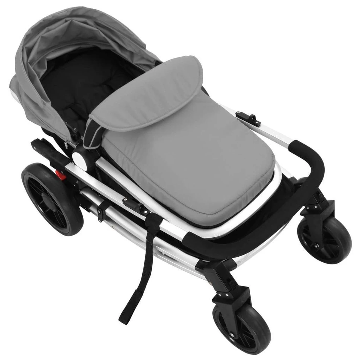 vidaXL Kinderwagen 2-in-1 aluminium grijs en zwart VidaXL Kinderwagen 2-in-1 Aluminium Grijs En Zwart -Babyproducten Promotie Winkel 1200x1200 2641