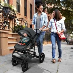 KIDUKU- 3 In 1 Combi-kinderwagen- Antraciet/zwart Buggy Incl. Autostoeltje-regenhoes- Inklapbaar -Babyproducten Promotie Winkel 1200x1200 2646