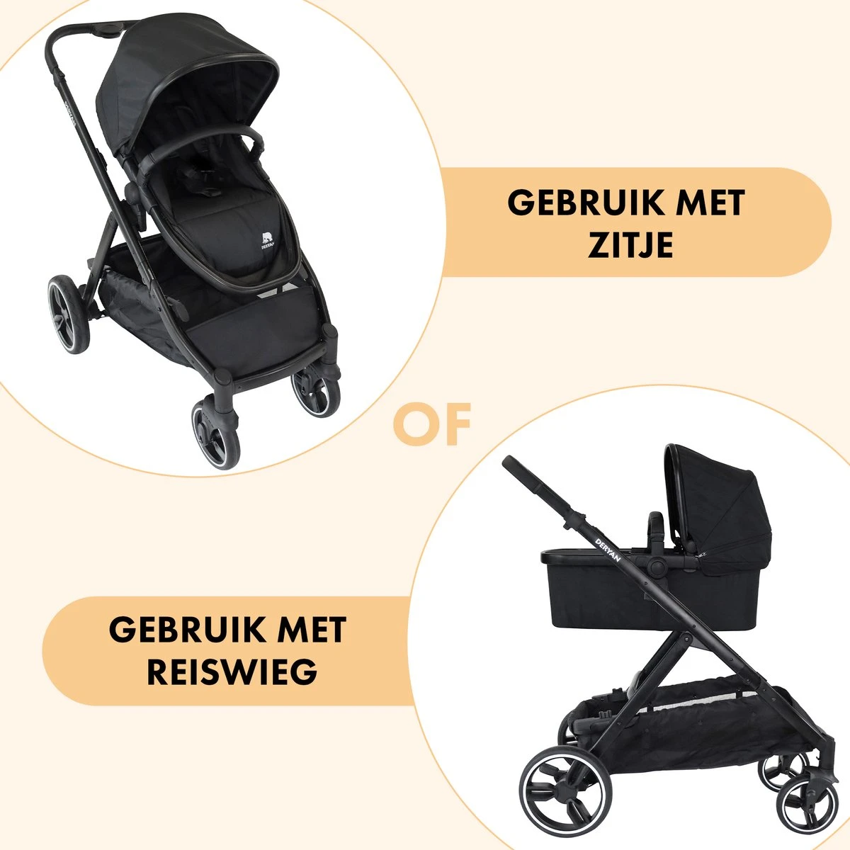 Deryan Evy Kinderwagen - Duo Kinderwagen - Uitbreidbaar - Inclusief reiswieg - Zwart Deryan Evy Kinderwagen - Duo Kinderwagen - Uitbreidbaar - Inclusief Reiswieg - Zwart -Babyproducten Promotie Winkel 1200x1200 2651