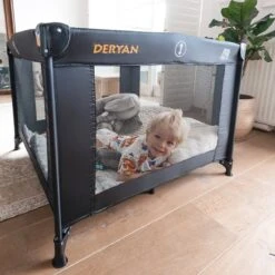 Deryan Kinderbox - Inklapbare Box - 100x100cm - Zwart -Babyproducten Promotie Winkel 1200x1200 2818