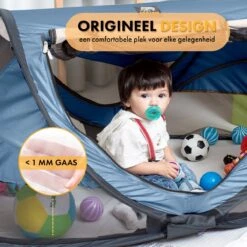 Deryan Peuter Luxe Campingbedje – Inclusief Zelfopblaasbare Matras - Blue -Babyproducten Promotie Winkel 1200x1200 2847