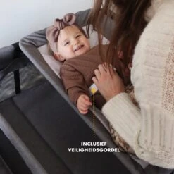 Deryan Luxe Campingbed Compleet - 120x60cm - Bodemverhoger - Verschoonblad - Opbergmand - Grijs -Babyproducten Promotie Winkel 1200x1200 2851