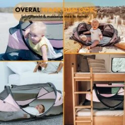 Deryan Baby Luxe Campingbedje – Inclusief Zelfopblaasbare Matras - Rose -Babyproducten Promotie Winkel 1200x1200 2858