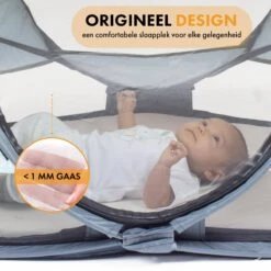 Deryan Baby Luxe Campingbedje – Inclusief Zelfopblaasbare Matras - Blue -Babyproducten Promotie Winkel 1200x1200 2874