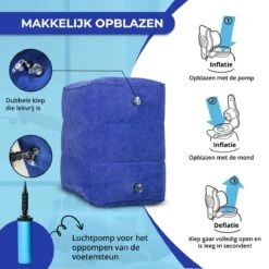 Merkloos Voetensteun - Vliegtuigbedje - Premium Quality XL - Reisbedje - Met Speciale Draagtas - Vliegtuig Kussen - Voetenbankje Of Poef - Met Slaapmasker & Pomp - Grijs -Babyproducten Promotie Winkel 1200x1200 2889