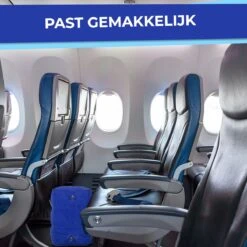 Merkloos Voetensteun - Vliegtuigbedje - Premium Quality - Reisbedje - 3 Hoogtestanden - Vliegtuig Kussen - Voetenbankje Of Poef - Met Opbergzakje & Pomp - Grijs -Babyproducten Promotie Winkel 1200x1200 2916