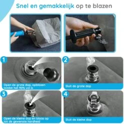 Merkloos Voetensteun | Opblaasbaar | In Alle Hoogtes Verstelbaar | Reiskussen | Vliegtuigbed | Voetensteun | 3 Verschillende Standen | Met Kinderen Reizen | Grijs -Babyproducten Promotie Winkel 1200x1200 2920