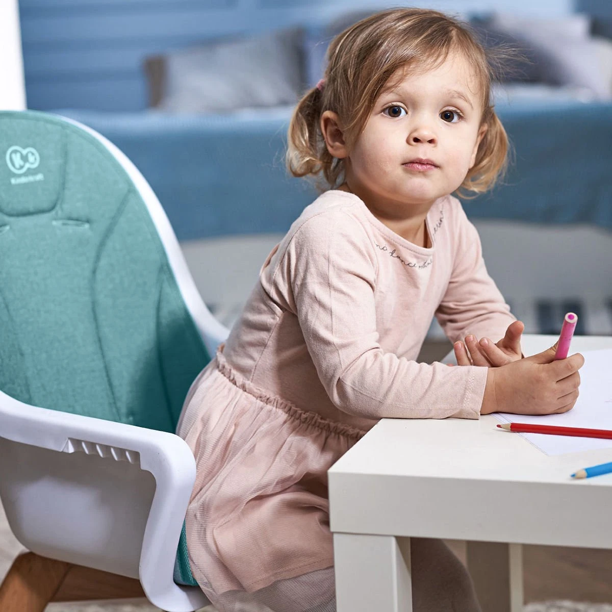 Kinderkraft Kinderstoel 2 in 1 Tixi Turquoise Kinderkraft Kinderstoel 2 In 1 Tixi Turquoise -Babyproducten Promotie Winkel 1200x1200 2975