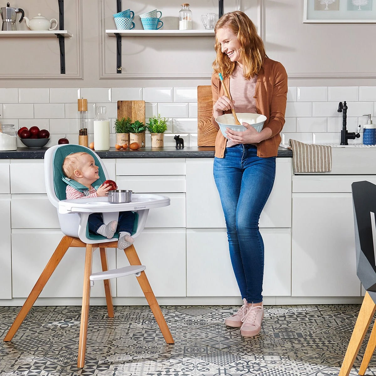 Kinderkraft Kinderstoel 2 in 1 Tixi Turquoise Kinderkraft Kinderstoel 2 In 1 Tixi Turquoise -Babyproducten Promotie Winkel 1200x1200 2978