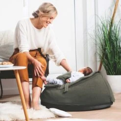 Doomoo - Seat'n Swing - Meegroeiende Poef En Schommelstoel - Kaki -Babyproducten Promotie Winkel 1200x1200 3016