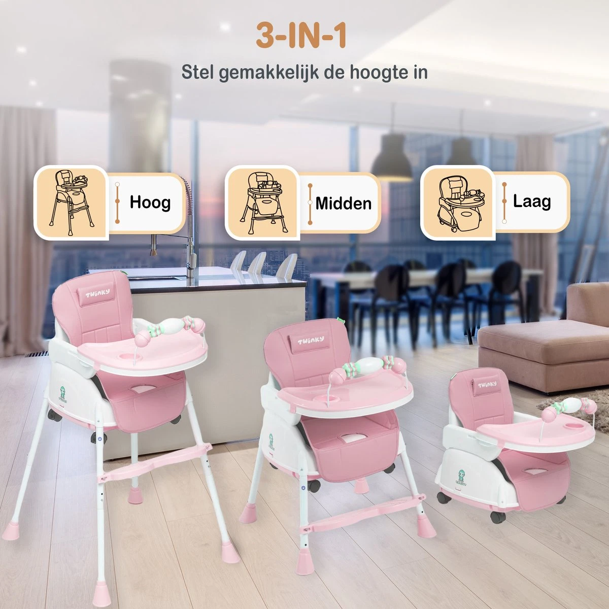 Twinky® Kinderstoel – 2-in-1 Kinderwagen Set – Roze – Inklapbare Eetstoel & Baby Wagentje en Babystoel Voor Aan Tafel – Kinderzetel, Peuterstoeltje en Meegroeistoel in 1 Twinky® Kinderstoel – 2-in-1 Kinderwagen Set – Roze – Inklapbare Eetstoel & Baby Wagentje En Babystoel Voor Aan Tafel – Kinderzetel, Peuterstoeltje En Meegroeistoel In 1 -Babyproducten Promotie Winkel 1200x1200 3051
