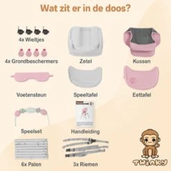 Twinky® Kinderstoel – 2-in-1 Kinderwagen Set – Roze – Inklapbare Eetstoel & Baby Wagentje En Babystoel Voor Aan Tafel – Kinderzetel, Peuterstoeltje En Meegroeistoel In 1 8 Twinky® Kinderstoel – 2-in-1 Kinderwagen Set – Roze – Inklapbare Eetstoel & Baby Wagentje En Babystoel Voor Aan Tafel – Kinderzetel, Peuterstoeltje En Meegroeistoel In 1 -Babyproducten Promotie Winkel 1200x1200 3057
