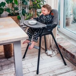 MoMi Kinderstoel Flovi - 3in1 Eetstoel Voor Kinderen - Donkergrijs -Babyproducten Promotie Winkel 1200x1200 3080