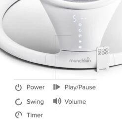 Munchkin Wipstoel Swing Elektrisch Lichtgewicht Bluetooth -Babyproducten Promotie Winkel 1200x1200 3090