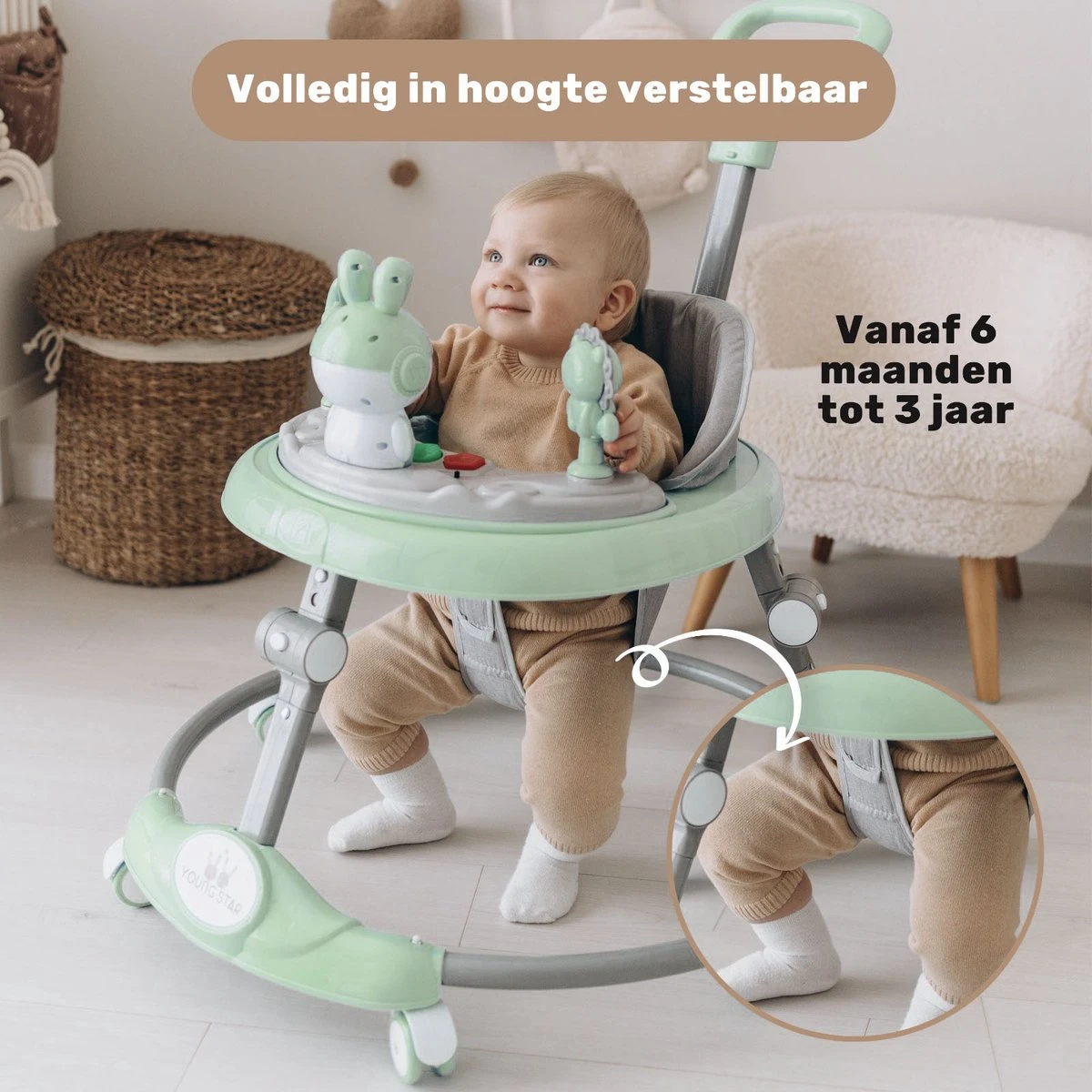 Young Star® Loopstoel - Baby Loopwagen – Loopstoeltje Baby - Looptrainer - Leren Lopen - Inclusief Voetenmat en Steel - Babywalker Young Star® Loopstoel - Baby Loopwagen – Loopstoeltje Baby - Looptrainer - Leren Lopen - Inclusief Voetenmat En Steel - Babywalker -Babyproducten Promotie Winkel 1200x1200 3178
