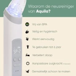 AQUILA Elektrische Neusreiniger Voor Baby En Kinderen - Neuszuiger Baby - Neuspeer - Vrij Van BPA - Oplaadbaar - 3 Standen, Muziek En Licht Voor Afleiding 7 AQUILA Elektrische Neusreiniger Voor Baby En Kinderen - Neuszuiger Baby - Neuspeer - Vrij Van BPA - Oplaadbaar - 3 Standen, Muziek En Licht Voor Afleiding -Babyproducten Promotie Winkel 1200x1200 427