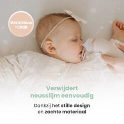 Babily® - Elektrische Neusreiniger Voor Baby's - 0 T/m 6 Jaar - Neuszuiger - Neuspeer - Snoetenpoetser - Toetenveger - Aspirator - Incl. 5 Zuigkrachtstanden En 3 Kalmerende Melodieën -Babyproducten Promotie Winkel 1200x1200 474
