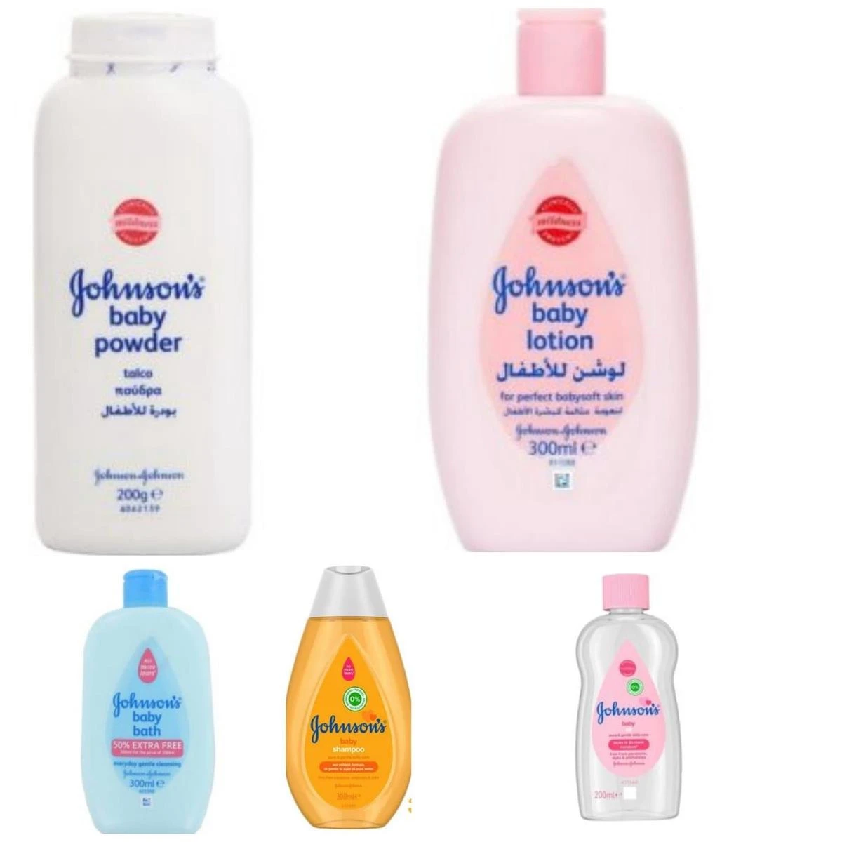 Johnson's Babypakket MIX - babyolie / babybad / babyshampoo / babylotion / baby talkpoeder - voordeelverpakking Johnson's Babypakket MIX - Babyolie / Babybad / Babyshampoo / Babylotion / Baby Talkpoeder - Voordeelverpakking -Babyproducten Promotie Winkel 1200x1200 512