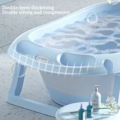 K IKIDO Babybadje - Opvouwbaar Bad Baby - Inclusief Badkussen - Peuterbadje - Blauw -Babyproducten Promotie Winkel 1200x1200 66