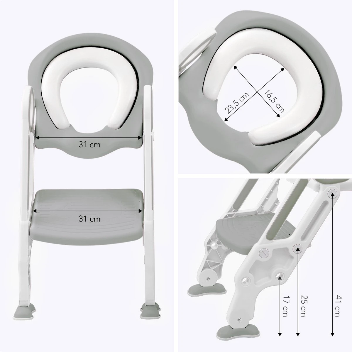 LifeGoods WC Verkleiner met Trapje - Trainer met Opstapje - 2 tot 7 Jaar - Grijs/Wit LifeGoods WC Verkleiner Met Trapje - Trainer Met Opstapje - 2 Tot 7 Jaar - Grijs/Wit -Babyproducten Promotie Winkel 1200x1200 700