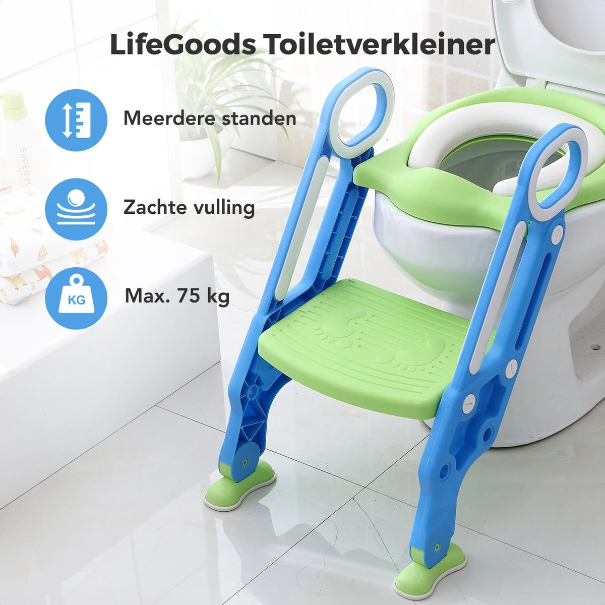 LifeGoods WC Verkleiner met Trapje - Trainer met Opstapje - 2 tot 7 Jaar - Groen/Blauw LifeGoods WC Verkleiner Met Trapje - Trainer Met Opstapje - 2 Tot 7 Jaar - Groen/Blauw -Babyproducten Promotie Winkel 1200x1200 702