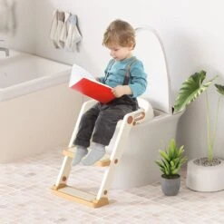 XIORI-SEMS - WC Verkleiner Met Trapje - Toiletverkleiner - Wit Met Goud - Toilettrainer - 2 Tot 7 Jaar - Met Beloningssysteem -Babyproducten Promotie Winkel 1200x1200 714