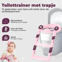 WC Verkleiner Met Trapje - Inclusief Handvaten - Opvouwbaar - 2 Tot 7 Jaar - Roze - Paars -Babyproducten Promotie Winkel 1200x1200 725