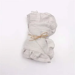 Hydrofiele Doek XL - 120x120 Cm - Ruffle Grijs - Inbakerdoek - Swaddle Doek -Babyproducten Promotie Winkel 1200x1200 832