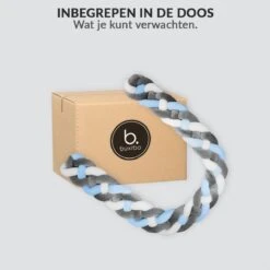 Buxibo Baby Bed Bumper - Baby Veiligheid/Hoofdbescherming/Bedbescherming - Multifunctionele Voedingskussen/Bedomrande/Boxomrander - 200CM - Blauw -Babyproducten Promotie Winkel 1200x1200 914