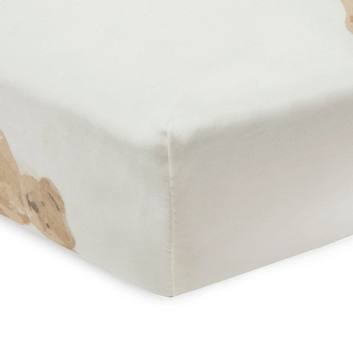 Jollein Baby Hoeslaken Jersey 60x120cm - Teddy Bear Jollein Baby Hoeslaken Jersey 60x120cm - Teddy Bear -Babyproducten Promotie Winkel 1200x1200 942