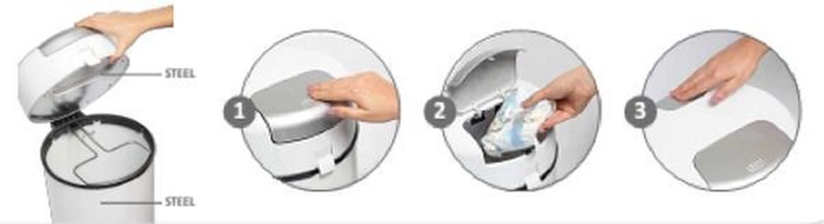 DiaperPail - Soft Grey - Luieremmer met speciale luiersluis - Werkt met normale vuilniszakken DiaperPail - Soft Grey - Luieremmer Met Speciale Luiersluis - Werkt Met Normale Vuilniszakken -Babyproducten Promotie Winkel 1200x326 1