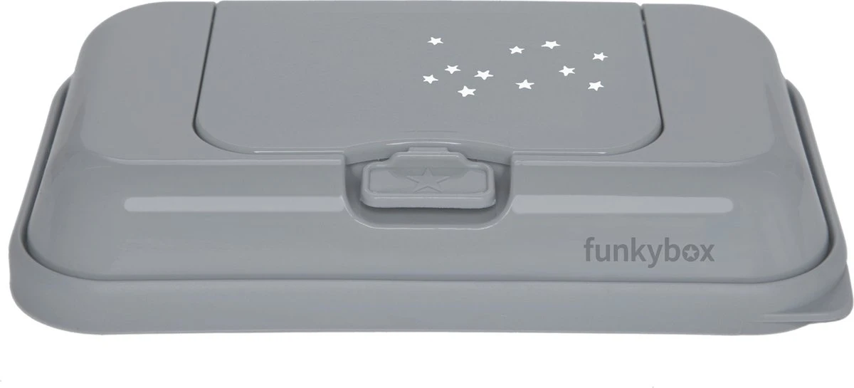 Funkybox - Billendoekjes Doosje - To Go - Grey - Little Stars Funkybox - Billendoekjes Doosje - To Go - Grey - Little Stars -Babyproducten Promotie Winkel