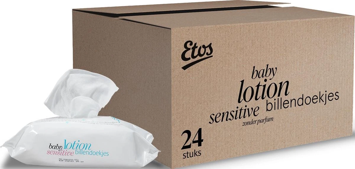 Etos Baby Lotion Sensitive Billendoekjes - 1920 stuks (24x 80 stuks) Etos Baby Lotion Sensitive Billendoekjes - 1920 Stuks (24x 80 Stuks) -Babyproducten Promotie Winkel