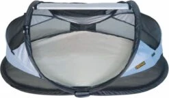 Deryan Baby Luxe Campingbedje – Inclusief Zelfopblaasbare Matras - Blue -Babyproducten Promotie Winkel 1200x695 1