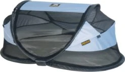 Deryan Baby Luxe Campingbedje – Inclusief Zelfopblaasbare Matras - Blue -Babyproducten Promotie Winkel 1200x695 2