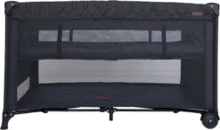 Prénatal Luxe Campingbedje Met Bodemverhoger - Inklapbaar Baby Campingbed - Reisbedje Met Wieltjes - Inclusief Bodemmatras - 120 X 60 Cm - Zwart