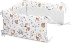 Sensillo Baby Bedbumper - Bedomrander - Anti Stootrand Ledikant - Bed Zijbeschermers - 180x30cm - Grijs Bosdiertjes -Babyproducten Promotie Winkel 1200x729 2