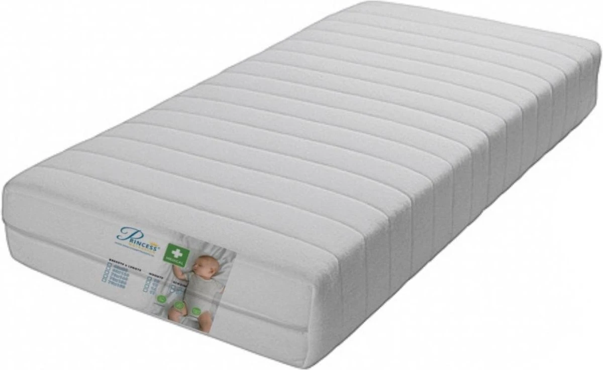 Princess Kindermatras HR40 Koudschuim -70x140 x10-cm - Anti-allergische wasbare hoes met rits Princess Kindermatras HR40 Koudschuim -70x140 X10-cm - Anti-allergische Wasbare Hoes Met Rits -Babyproducten Promotie Winkel