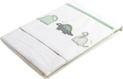 Briljant Baby Laken Met Bies Voor Ledikant 100 X 150 - Dino - Groen