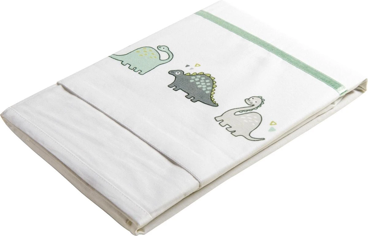 Briljant Baby Laken met Bies voor Ledikant 100 x 150 - Dino - Groen Briljant Baby Laken Met Bies Voor Ledikant 100 X 150 - Dino - Groen -Babyproducten Promotie Winkel