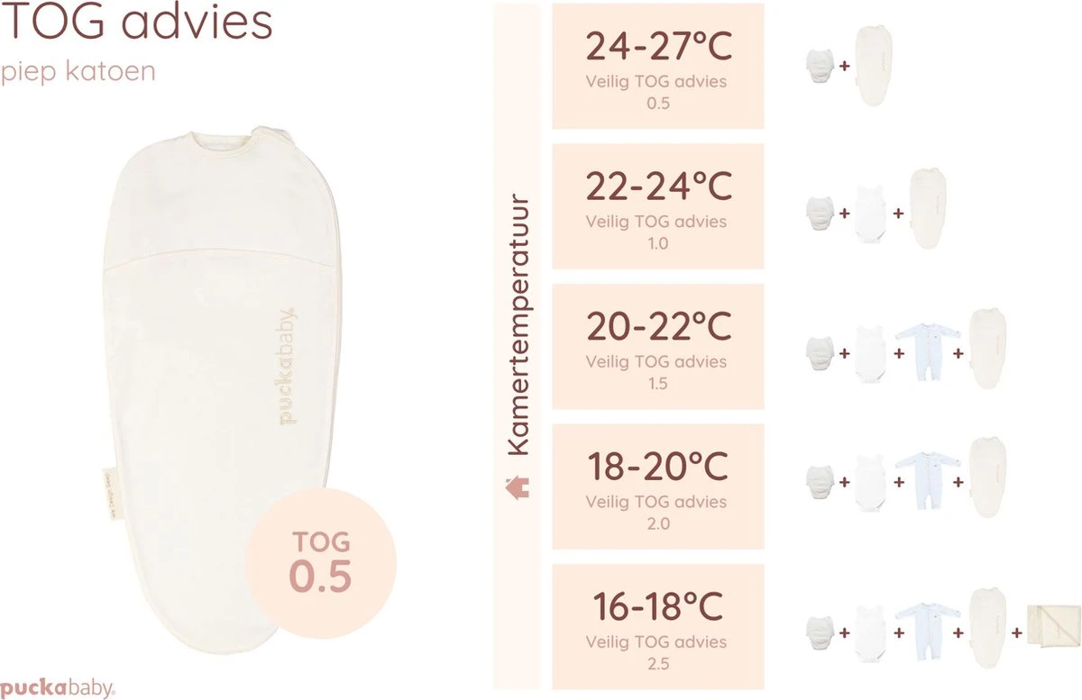 Puckababy inbakerslaapzak Original Piep 0-3 maanden - Pure Puckababy Inbakerslaapzak Original Piep 0-3 Maanden - Pure -Babyproducten Promotie Winkel 1200x777 19