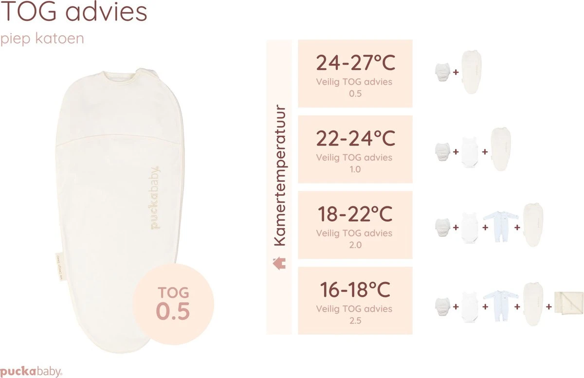Puckababy inbakerslaapzak Original Piep 0-3 maanden - Pure Puckababy Inbakerslaapzak Original Piep 0-3 Maanden - Pure -Babyproducten Promotie Winkel 1200x777 20