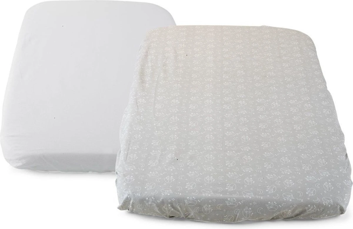 Chicco - Next2Me - Hoeslaken voor Wieg - 2 Stuks - Grijs Chicco - Next2Me - Hoeslaken Voor Wieg - 2 Stuks - Grijs -Babyproducten Promotie Winkel