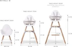 Childhome Childwood Evolu 2 - Kinderstoel 2 In 1 Met Beugel - Naturel/Wit -Babyproducten Promotie Winkel 1200x786 6