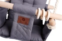 Baby / Kinder Schommel Voor Binnen Of Buiten! - Luxe Baby Swing Donker Grijs - Schommelstoel Inclusief Zachte Kussens En Bevestigingsmaterialen - Met Veiligheidsgordel! -Babyproducten Promotie Winkel 1200x799 132