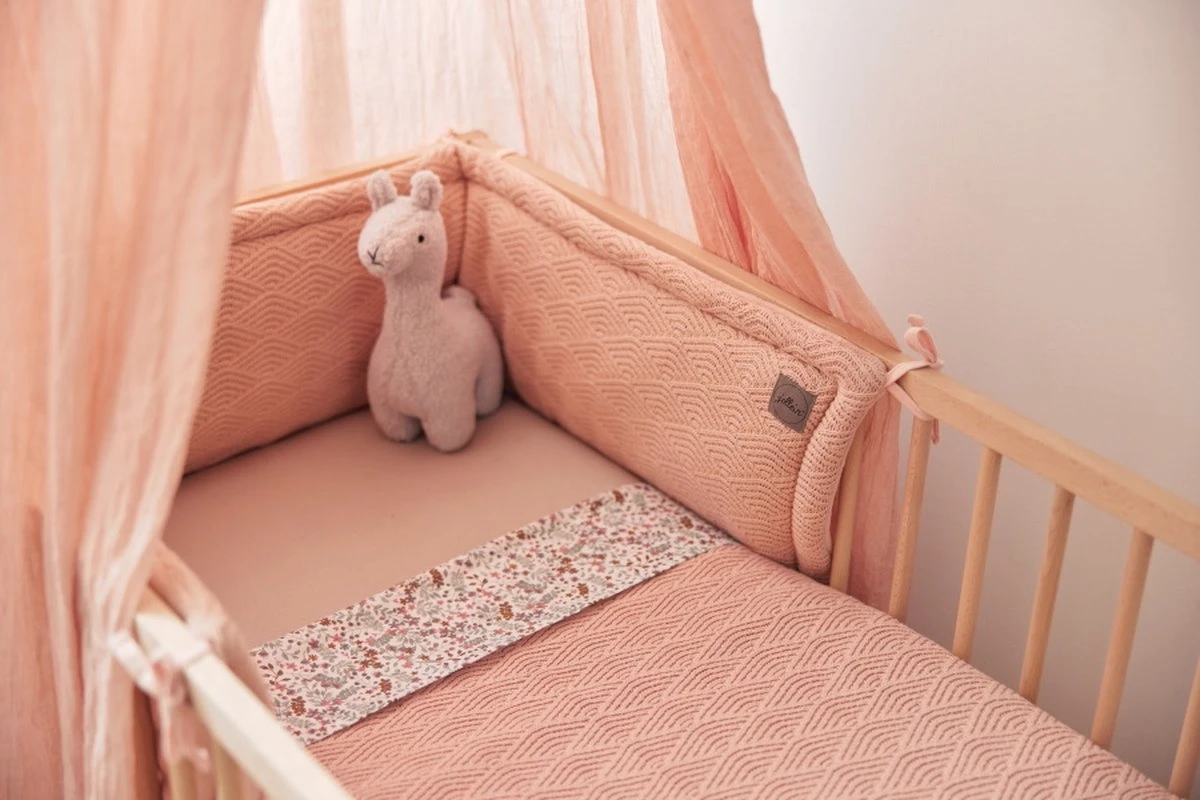 Jollein Bedomrander River Knit 180x35cm - Pale Pink Jollein Bedomrander River Knit 180x35cm - Pale Pink -Babyproducten Promotie Winkel 1200x800 165